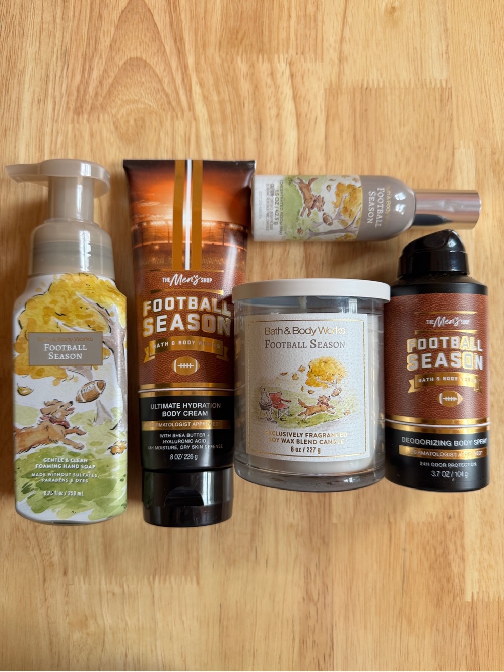 Bath & Body Works Football Season Bath Set - Yellow & Brown